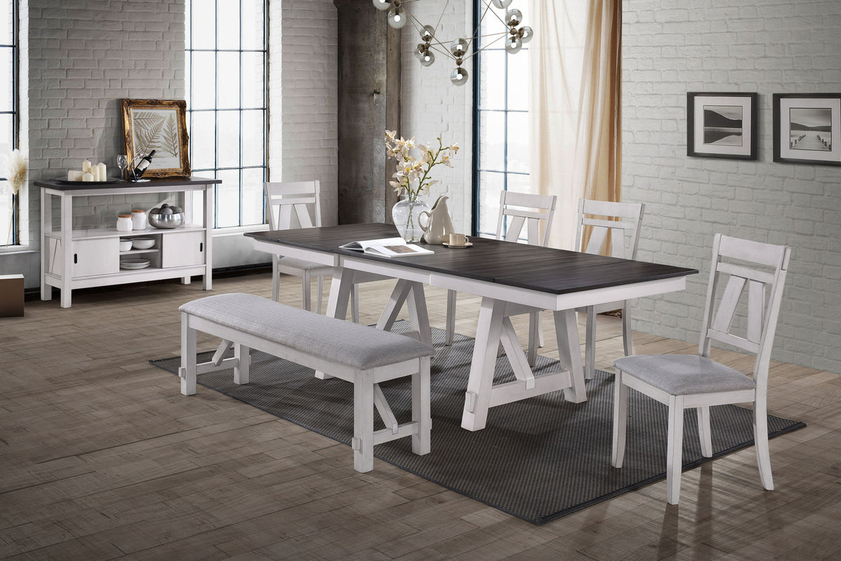 Maisie - Dining Table Top - White / Brown