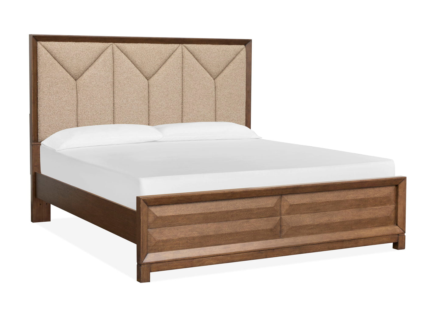 Callisto - King Panel Upholstered Headboard - Bourbon Brown