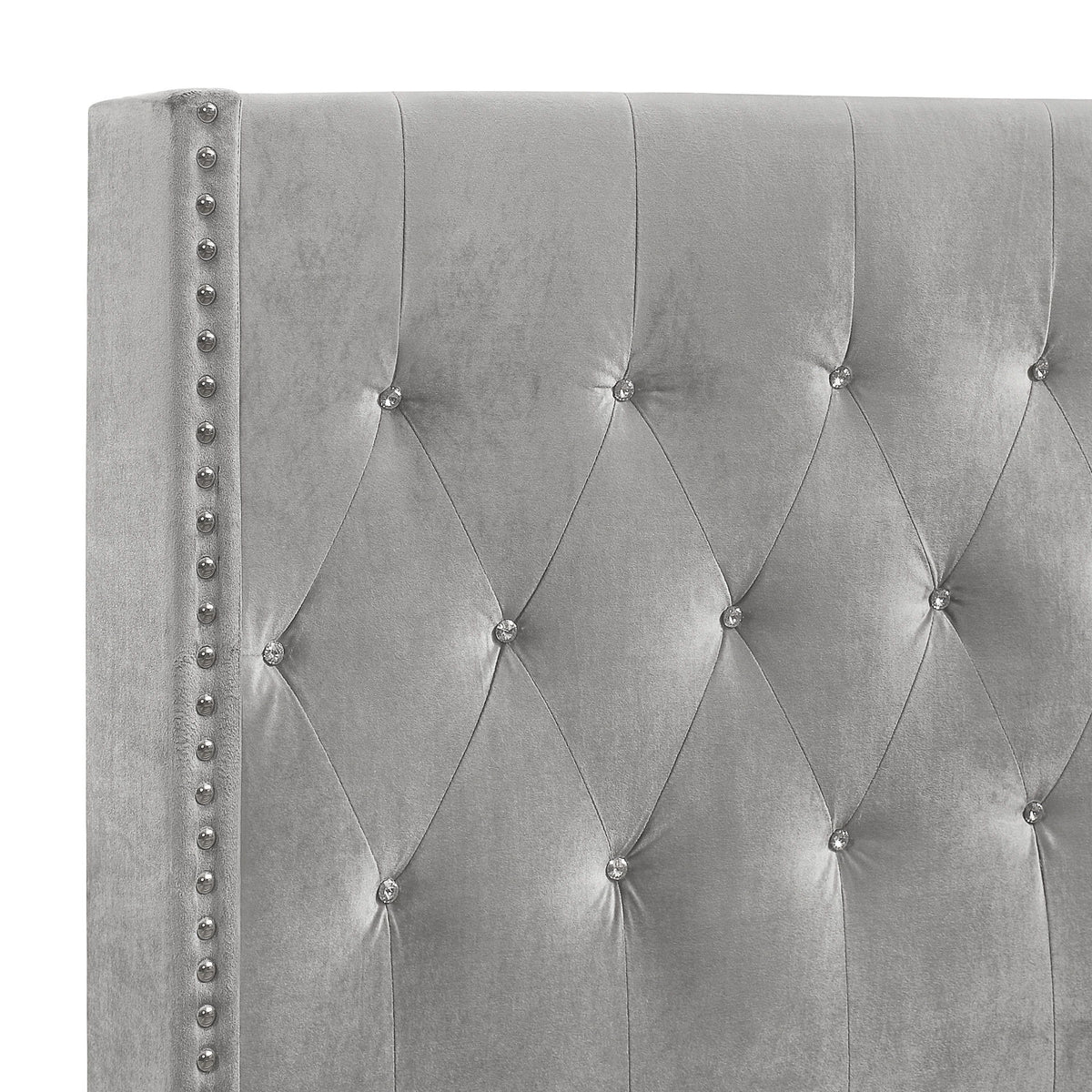 Huxley - 5/0 Queen Headboard, Footboard And Slats - Gray