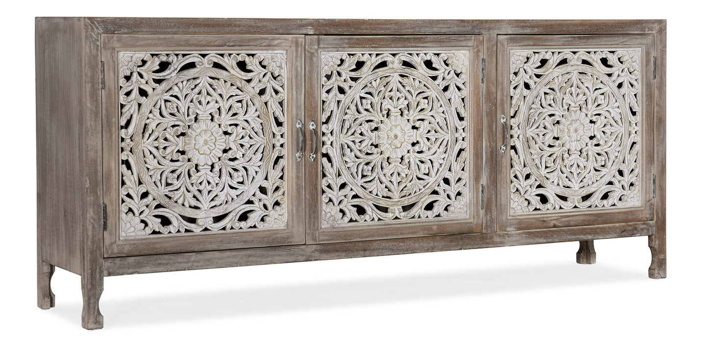 Commerce And Market - 80" Entertainment Console - Light Brown