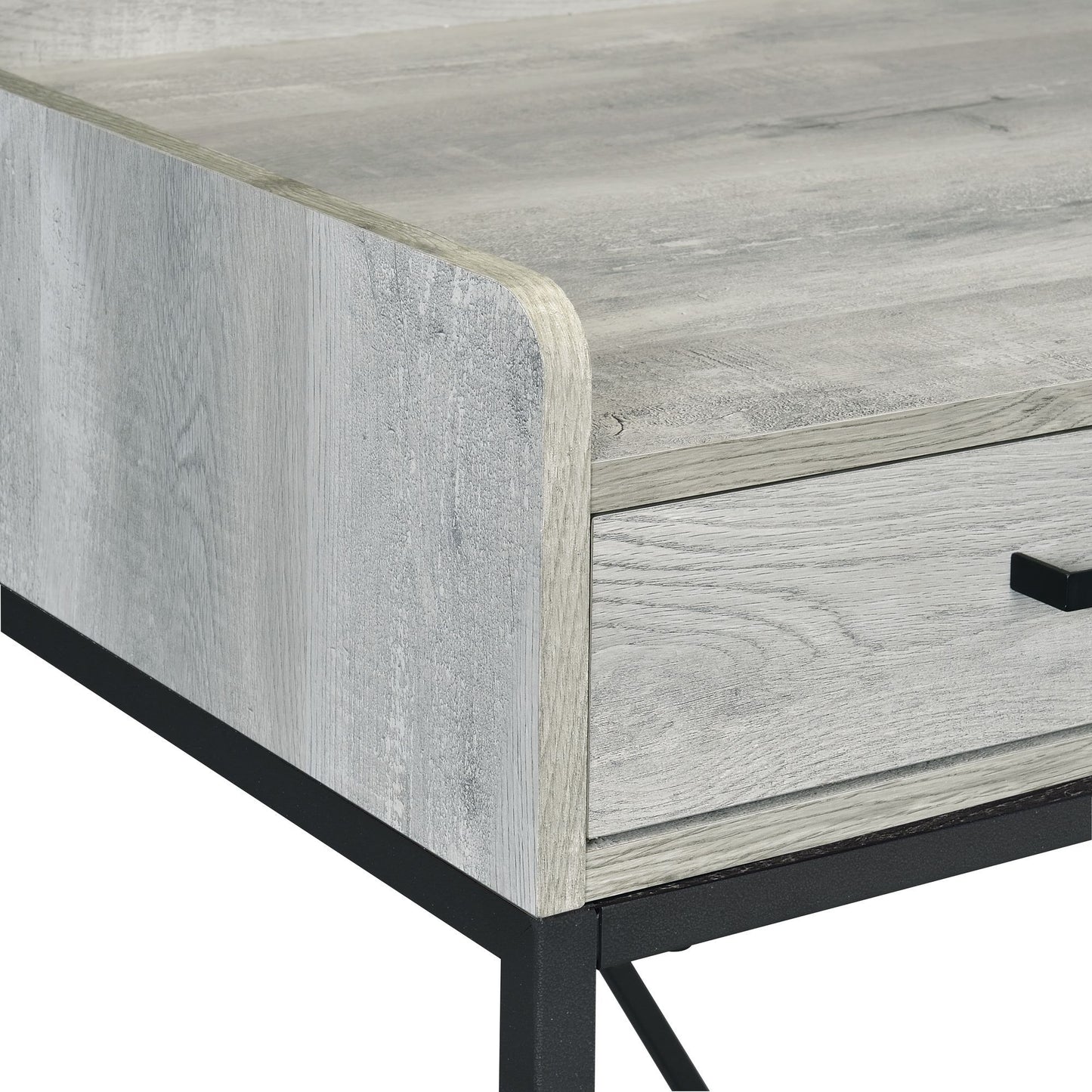 Preston - 2 Piece Desk And Bookshelf Set - Gray
