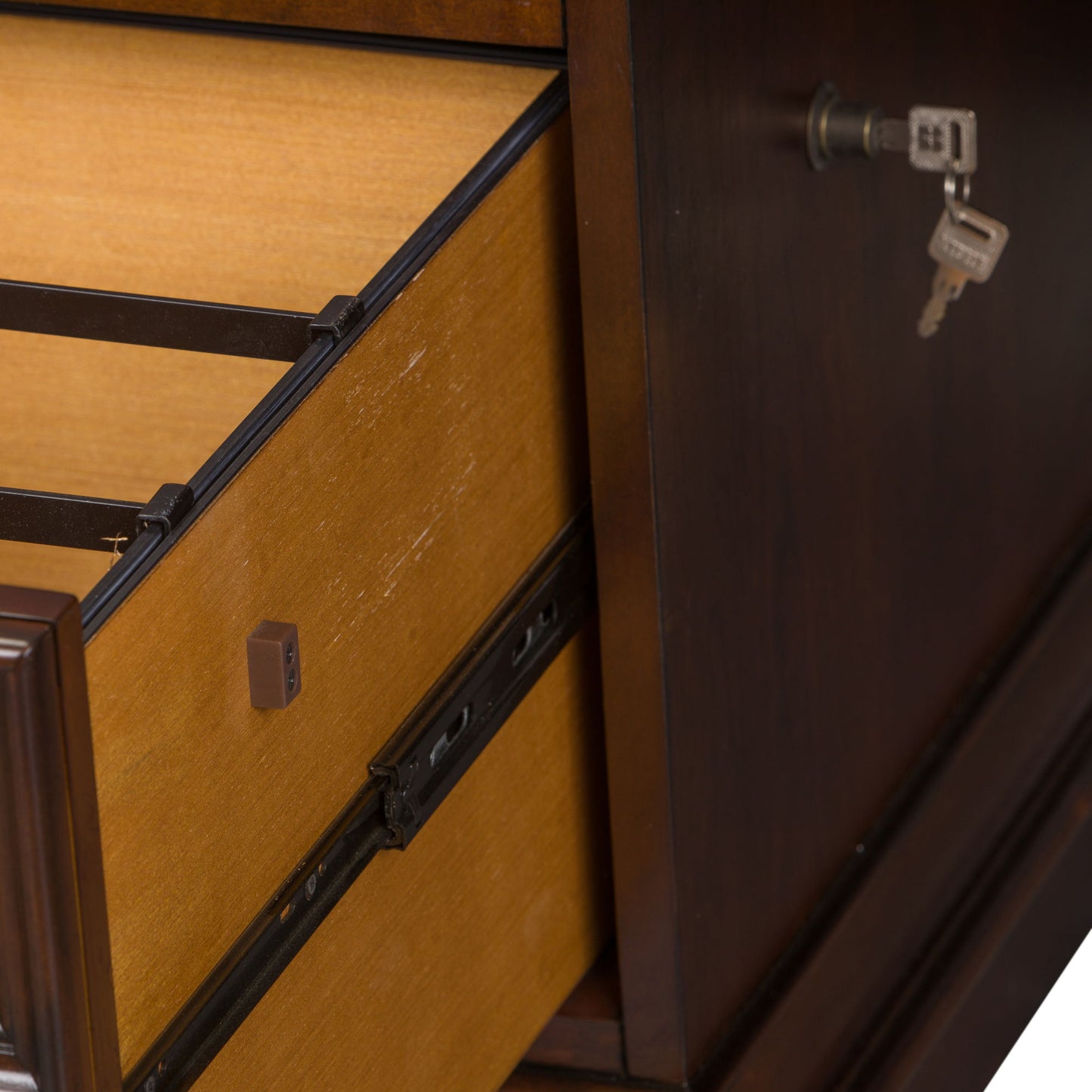 Brayton Manor - Jr Executive Desk Base - Cognac