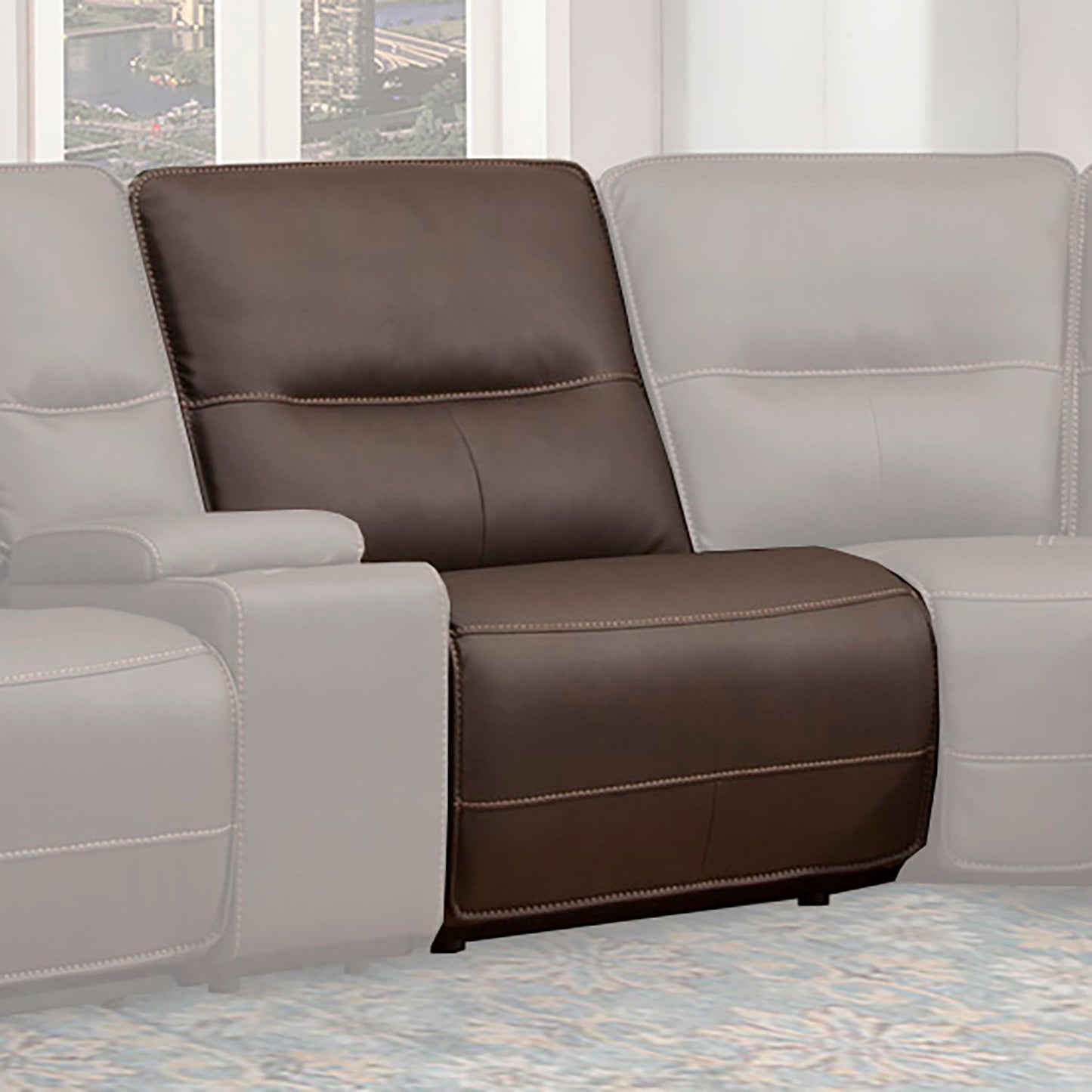 Spartacus - Armless Chair - Chocolate