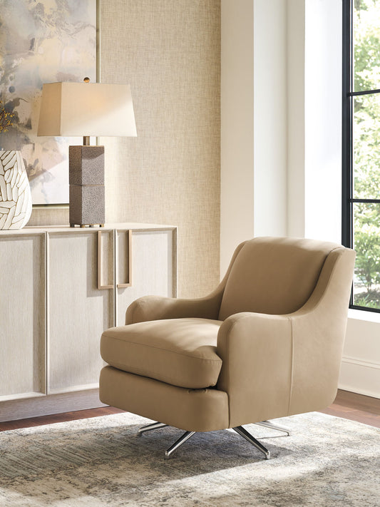 Copacabana - Viento Leather Swivel Chair - Beige