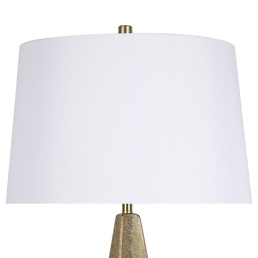 "Golden Apex" Ceramic Table Lamp (Set of 2) - Electroplated Gold
