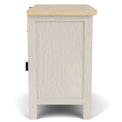 Glenndale - Two Drawer Nightstand - Aged White / Wheat