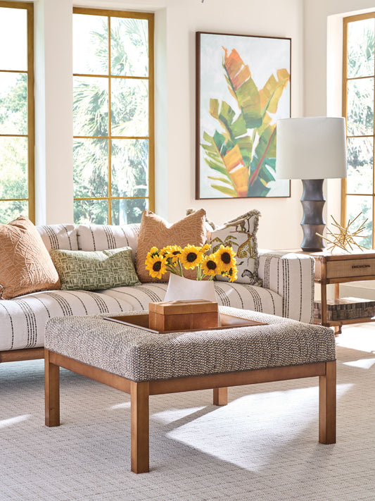 Lexington Upholstery - Crandon Park Ottoman - Light Brown