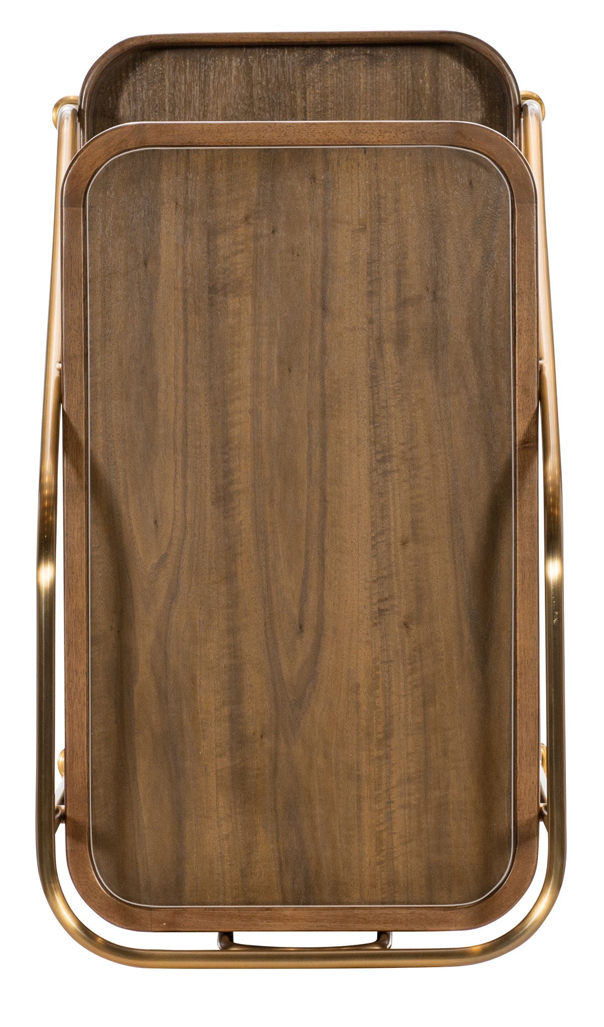 Commerce And Market - Walnut Wine and Bar Cart - Light Caramel
