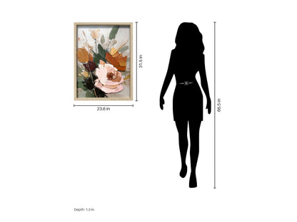 Amber Petal Rhapsody I - 24 X 32 - Hand-Embellished Plexiglass In Frame - Pink