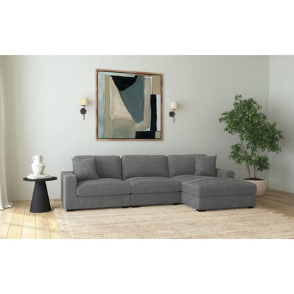 Arizona - Modular Armless Chair - Steno Charcoal