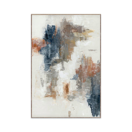 Brand New - 20" x 70" Painting Art by Buddy Whitlock Right - Dark Gray / Blue