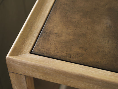 Montecito - Dutton Side Table - Light Brown / Dark Brown