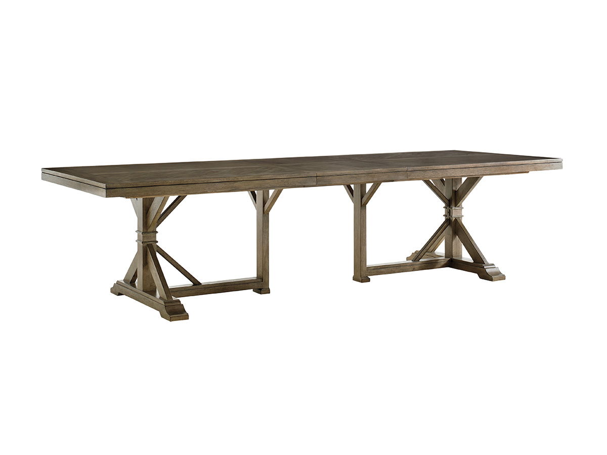 Cypress Point - Pierpoint Double Pedestal Dining Table - Dark Brown