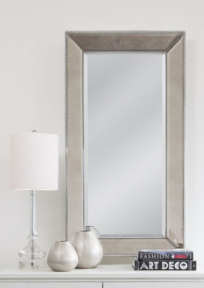 Beaded - Wall Mirror 36" - Silver