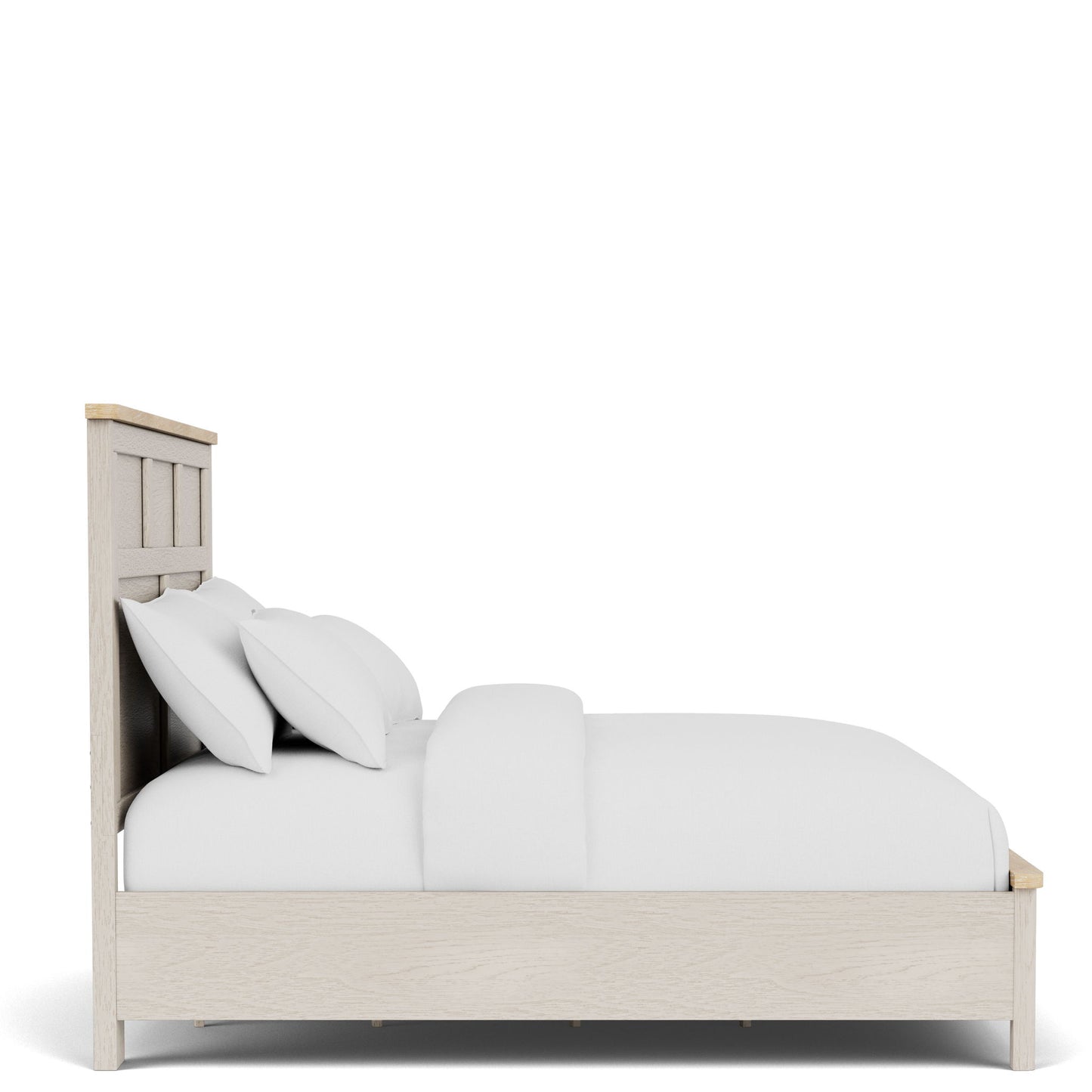 Glenndale - King Storage Footboard - Aged White / Wheat