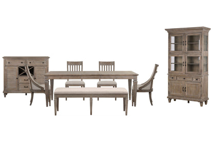 Lancaster - 8 Piece Extendable Rectangular Dining Table Set