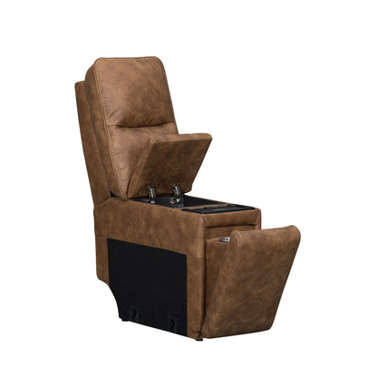 Kyra - Storage Console With Speakers - Saddle