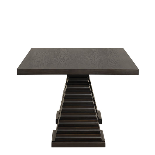 Plateau - 78" Rectangle Dining Table - Top & Base - Rustic Espresso
