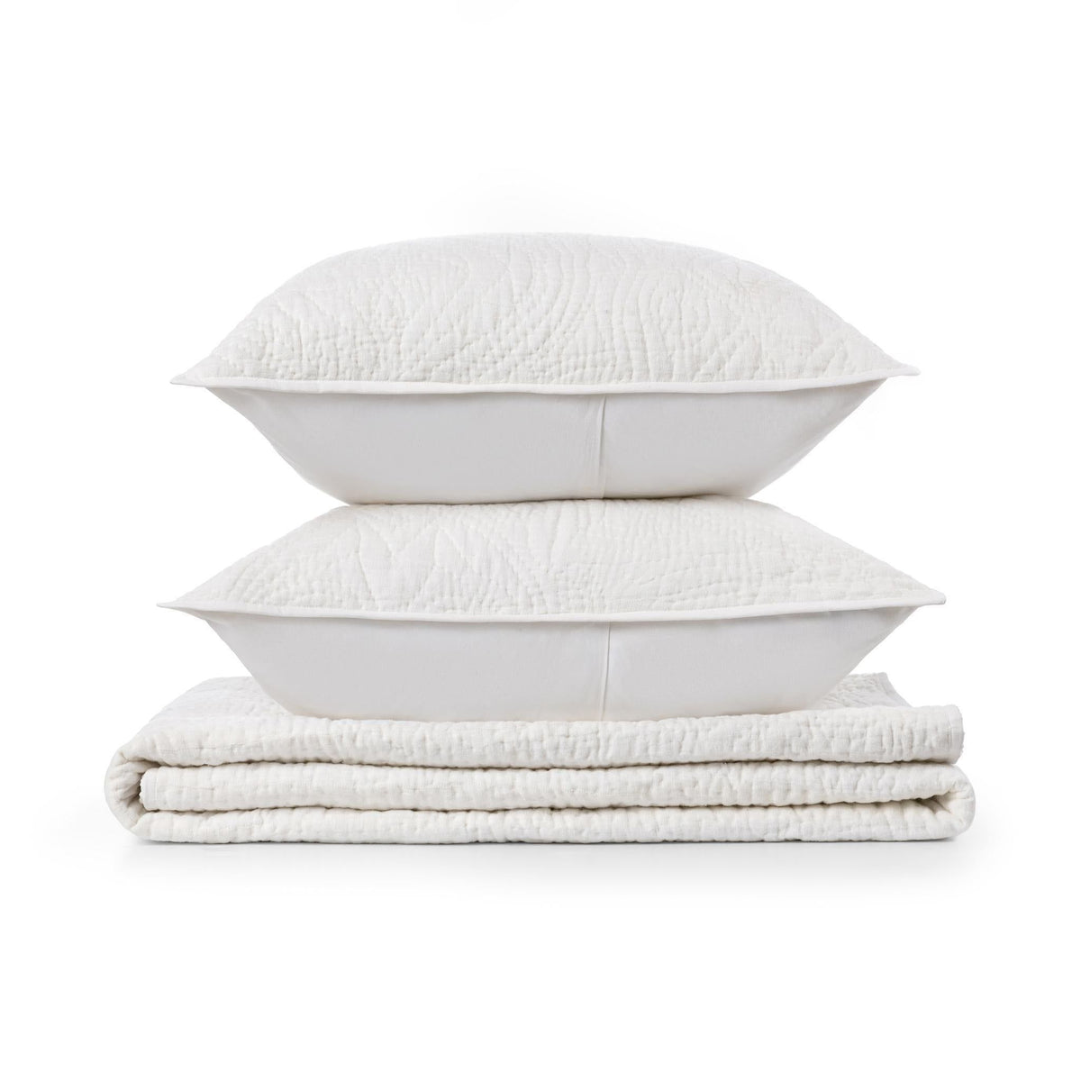 Berkshire - 4 Piece King Quilt Set - Linen Cloud