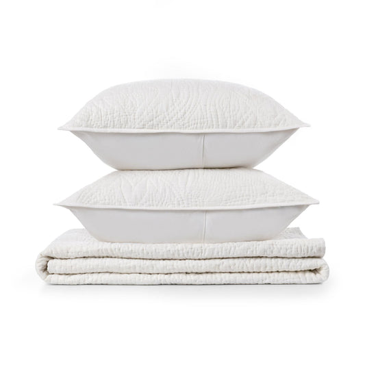 Berkshire - 3 Piece Queen Quilt Set - Linen Cloud