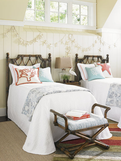 Bali Hai - Island Breeze Rattan Headboard 3/3 Twin - Dark Brown
