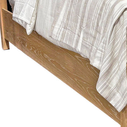 Escape - Bedroom Queen/King Platform Rails - Glazed Natural Oak