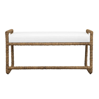 Araiza - Fabric Bench - Brown / White