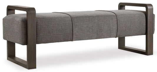Curata - Upholstered Bench - Dark Gray