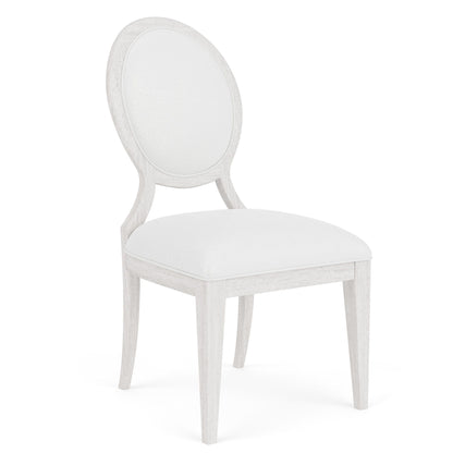 Hepburn - Oval Back Upholstered Side Chair (Set of 2) - White
