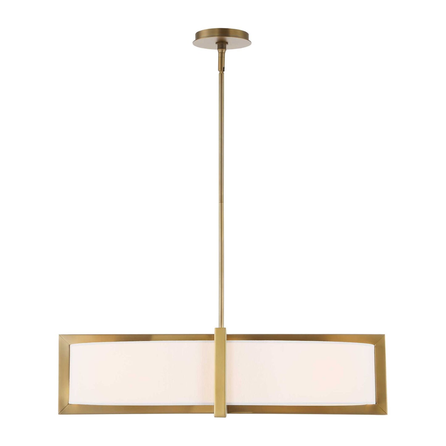 Cresson - 4 Light Drum Pendant - White / Gold