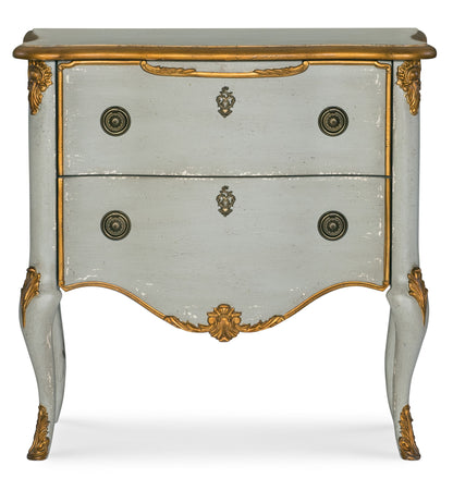 Home Accent - French 2-Drawer Chest - Pearl Silver