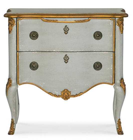 Melange - French 2-Drawer Chest - Pearl Silver
