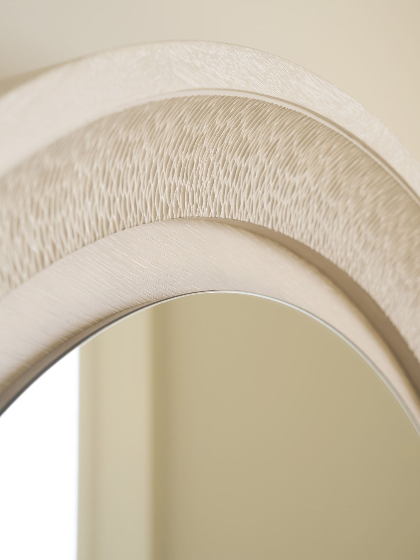 Copacabana - Marisol Round Mirror - White