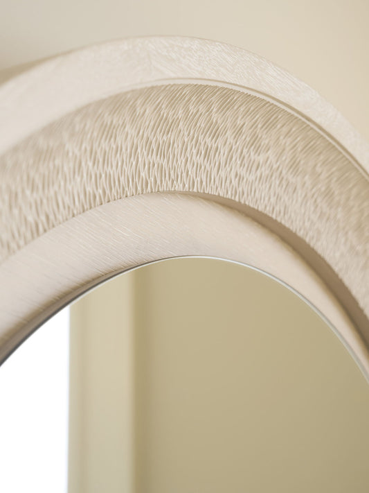 Copacabana - Marisol Round Mirror - White
