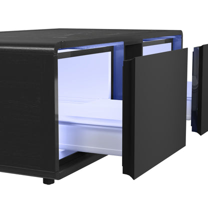 Halo - Smart Coffee Table With Fridge And Speaker - Black