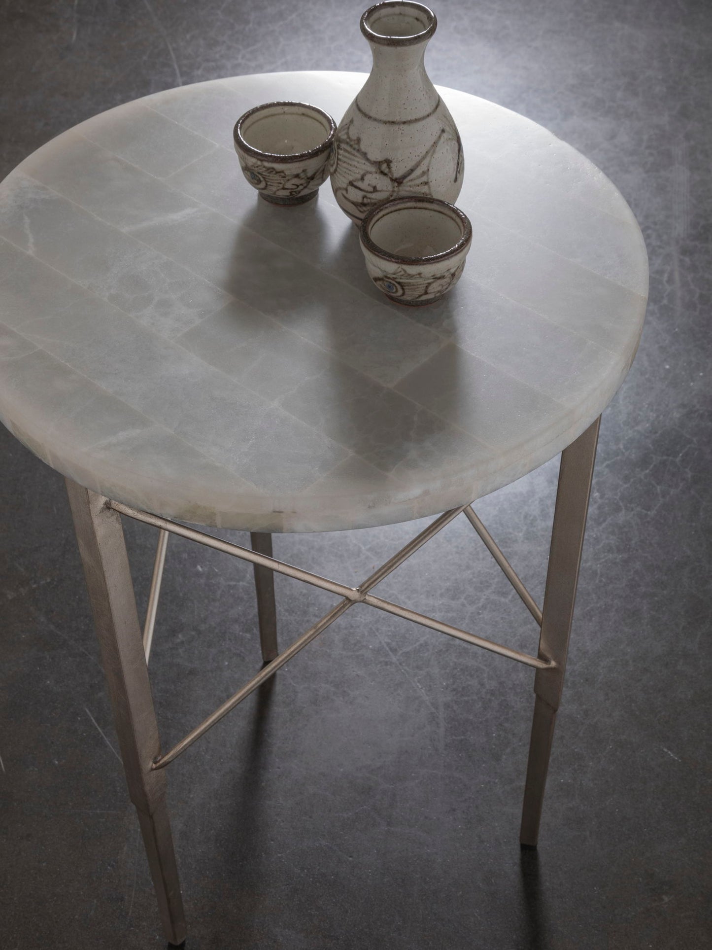 Signature Designs - Bernard Round Spot Table - Beige