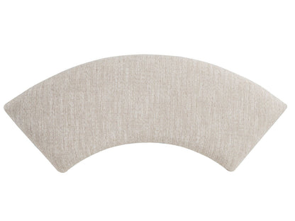 Paxton Place - Curved Bench With Upholstered Seat - Dovetail Gray