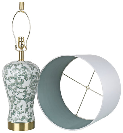 Sage Conservatory - 26 X 15 - Ceramic Table Lamp (Set of 2) - Sage Botanical Chinoiserie