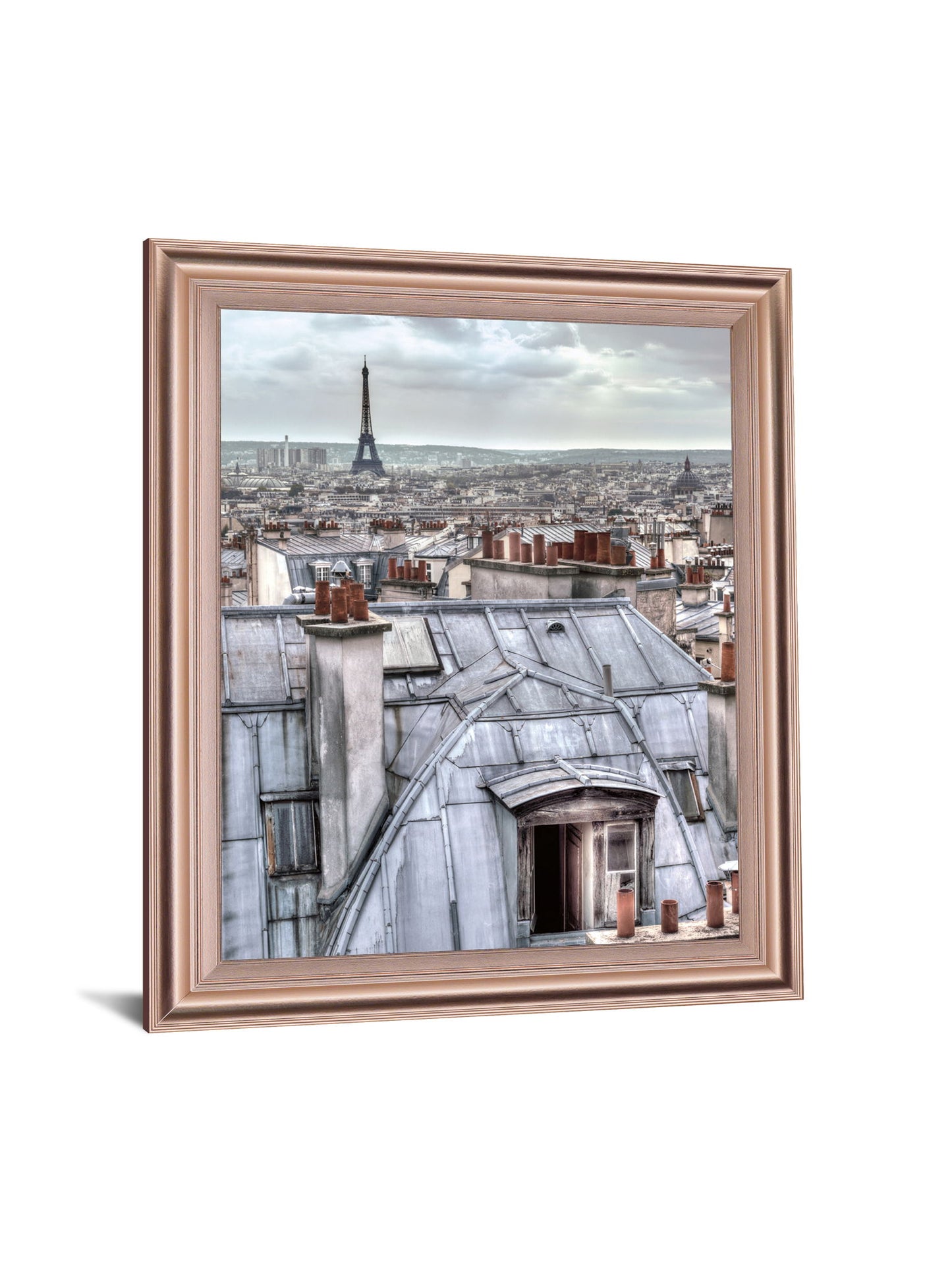 Dreamy Skyline - 28" x 34" Framed Wall Art - Gray