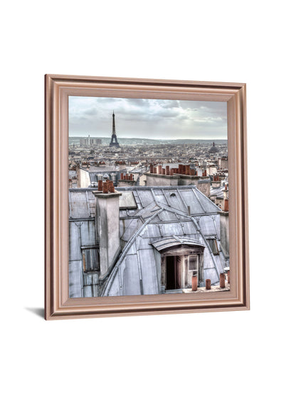 Dreamy Skyline - 28" x 34" Framed Wall Art - Gray