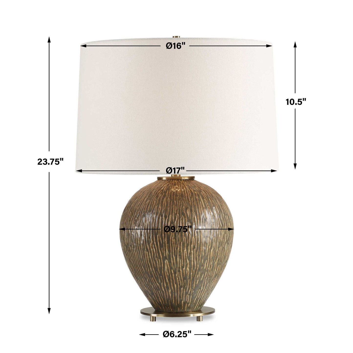 Rya - Ceramic Table Lamp - Brown
