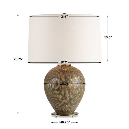 Rya - Ceramic Table Lamp - Brown