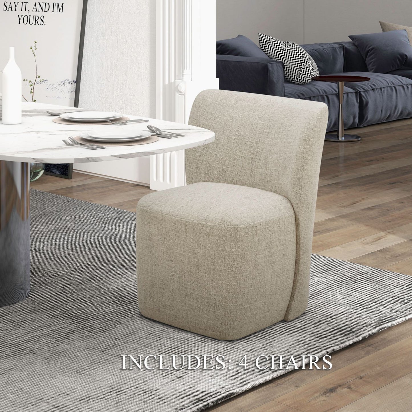 Accent Dining - Fabric Dining Chairs (Set of 4)