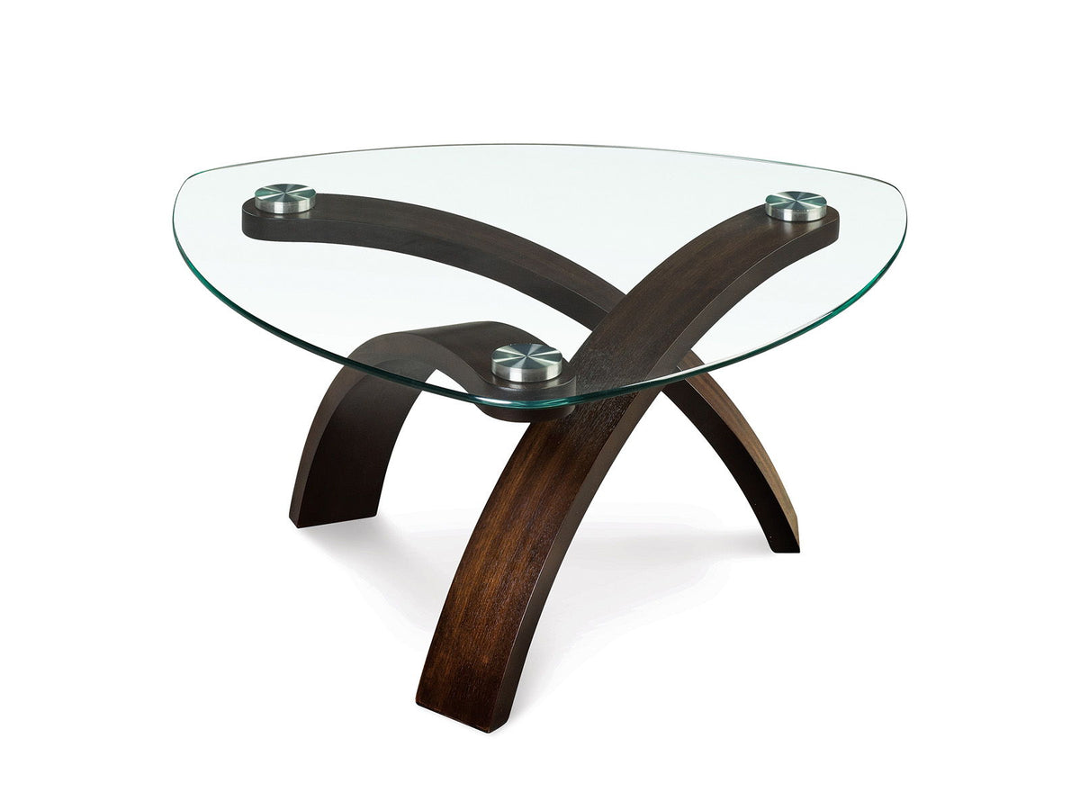 Allure - Pie Shaped Cocktail Table Base - Hazlenut