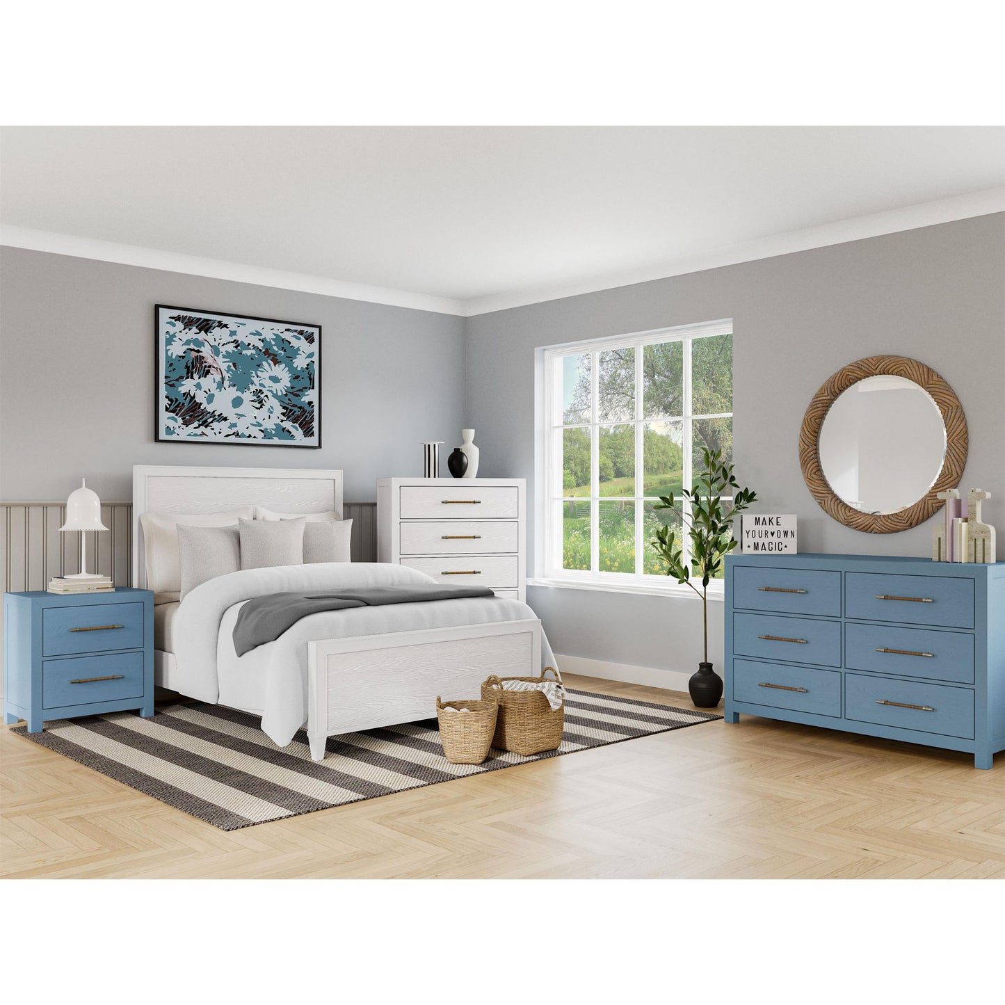 Rosalie - Full Panel Footboard - White
