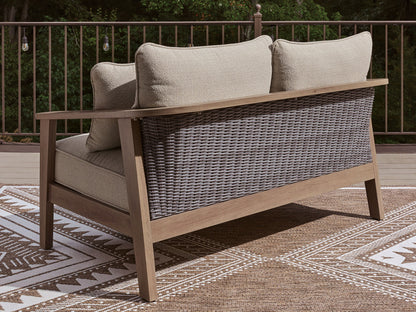 Harmony Headlands - Loveseat With Cushion - Natural / Gray