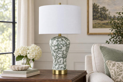 Sage Conservatory - 26 X 15 - Ceramic Table Lamp (Set of 2) - Sage Botanical Chinoiserie