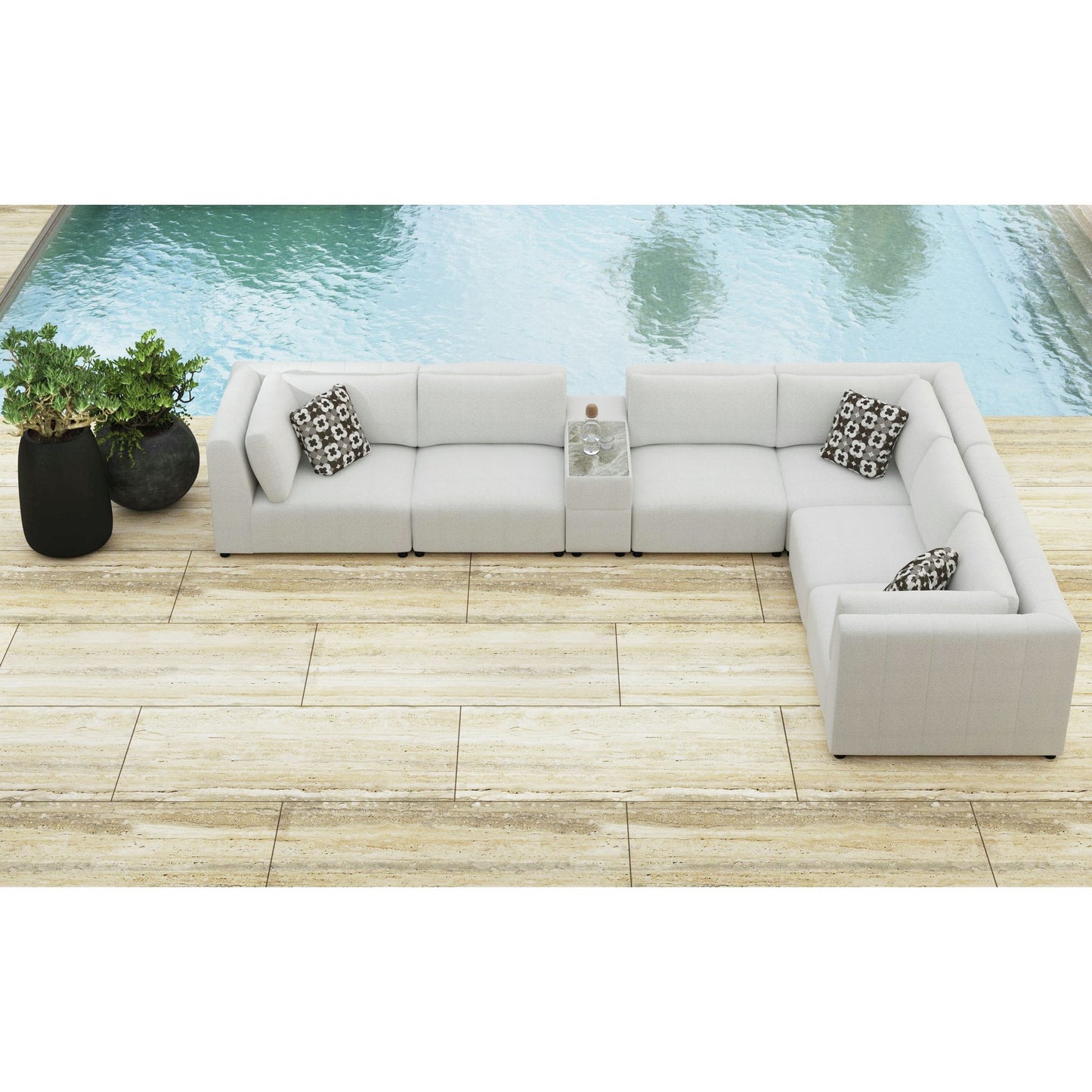 Zandara - Modular Console With Speaker And Cooler - Beige