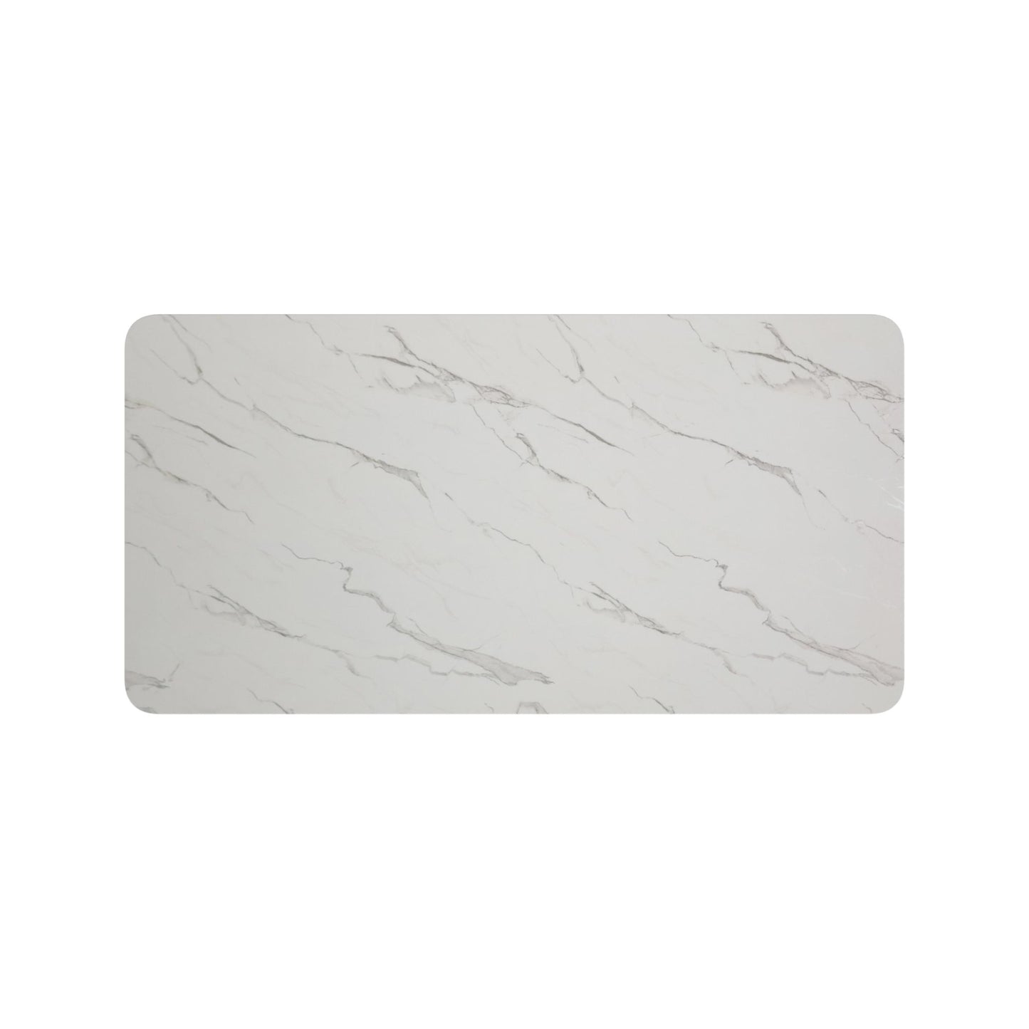 Marlene - Dining Table With White Faux Marble Top - White