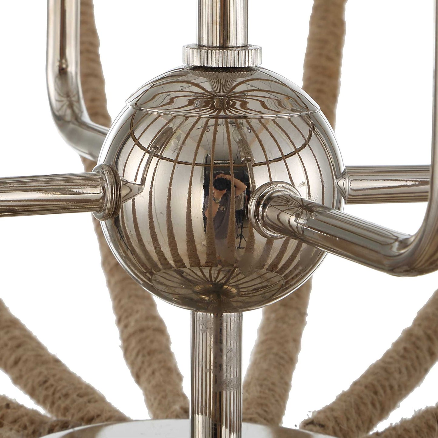 Lovelock - 4 Light Rope Empire Chandelier - Light Brown